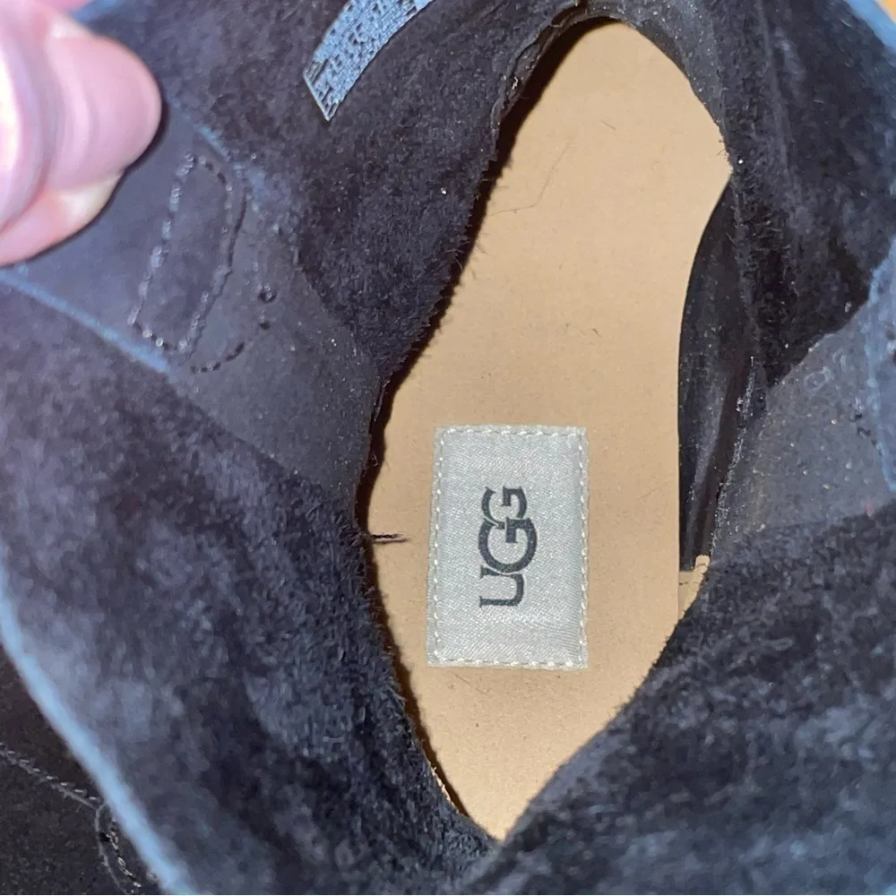 UGG Josefene Short Water Resistant Suede Boots Size US 7.5 In Black